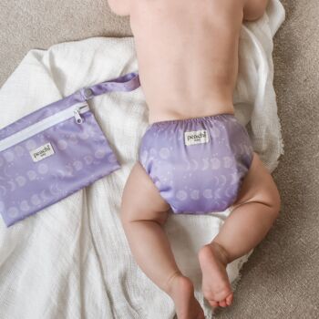 Luna Lavender Reusable Nappy Bag, 3 of 3