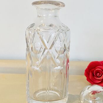 Vintage Decorative Cut Glass Crystal Perfume Bottle ~ 22, 4 of 5