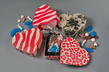 Heart Shaped Tin In Swedish Design Filled With Swedish Candy Kram, 11 of 11
