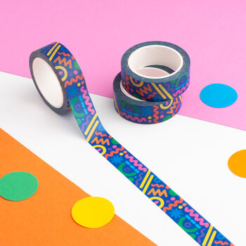 Rainbow Patterned Washi Tape Set Of Three, 2 of 4