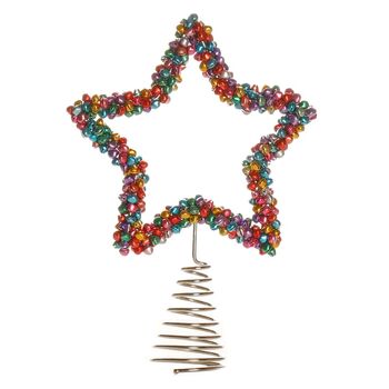 Jingle Bells Handmade Christmas Star Tree Topper, 2 of 6