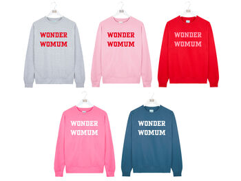 'Wonder Womum' Wonder Woman Mum Sweatshirt Jumper, 4 of 8