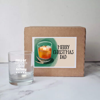 Personalised Christmas Whisky Glass, 3 of 7
