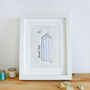 Embroidered Spotty 'Beach Hut' Picture, thumbnail 1 of 4