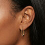 Dainty Small Oval Hoop Earrings In 18k Gold, thumbnail 1 of 4