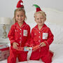 Personalised Matching Red Christmas Pyjamas For Dad And Child Santa Letter Pj, thumbnail 2 of 6