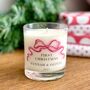 First Christmas Personalised Candle With Ribbon Design, thumbnail 2 of 3