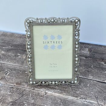 Sixtrees Ornate Pearl Louisa Photo Frame, Five X Seven, 5 of 5