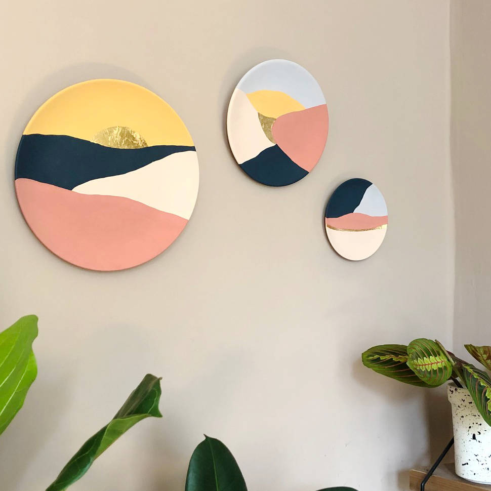 Landscapes Hand Painted Wall Plates By Hello Marilu
