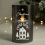 Personalised Christmas Smoked Glass LED Candle, thumbnail 1 of 4