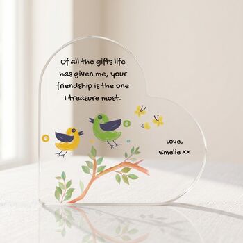 Personalised Best Friend Heart Acrylic Plaque, 2 of 5