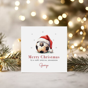 Personalised Christmas Football Card, 2 of 2