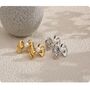 Monaco Ivory D’or Gold Pearl Charm Ribbon Earrings, thumbnail 3 of 4