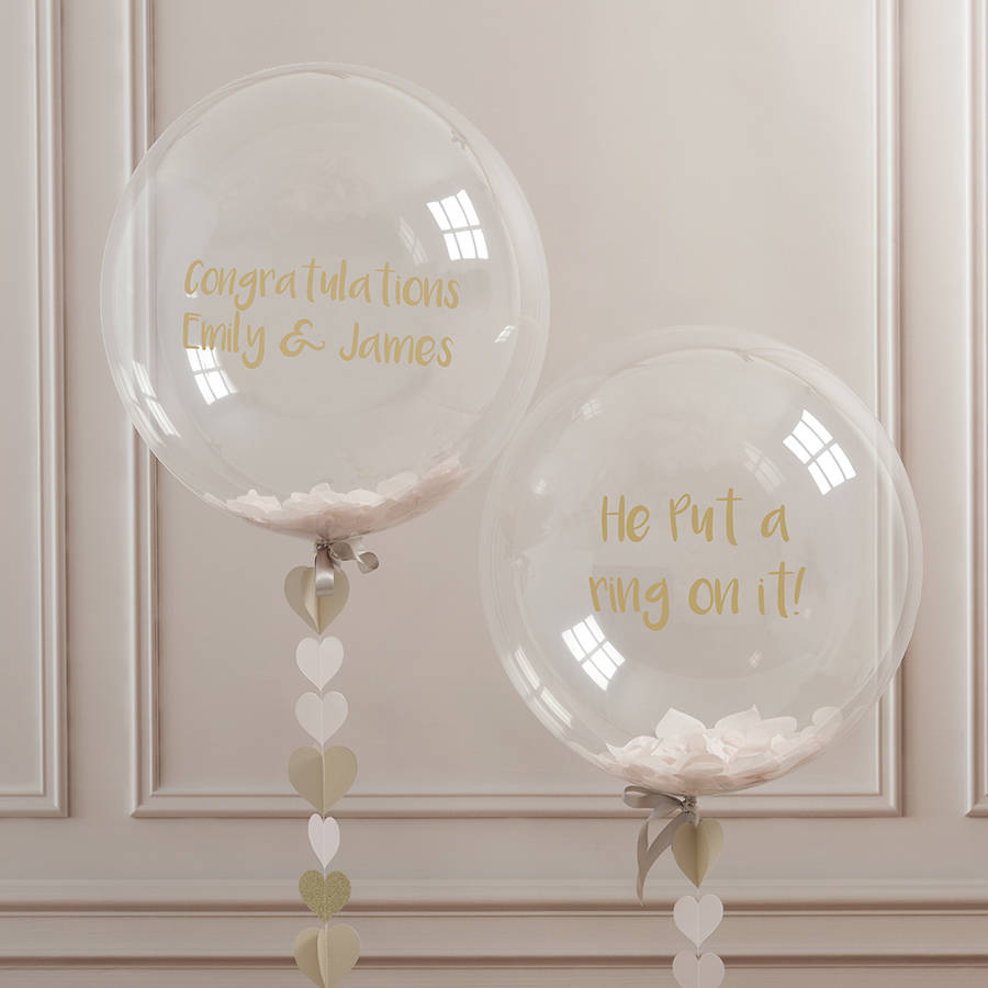 personalised engagement confetti bubble balloon by personalised engagement confetti bubble balloon by