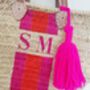 Personalised Stripe Monogram Beach Basket, thumbnail 3 of 8