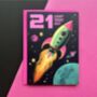 21st Birthday Sci Fi Blank Card, thumbnail 1 of 2