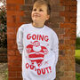 Going Out Out Santa Boys' Christmas Jumper, thumbnail 1 of 4