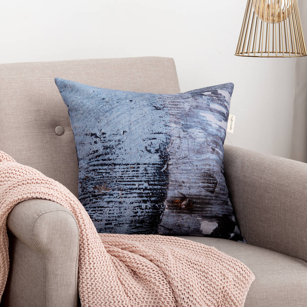 Breezy Blue Linen Cushion Cover By Ruth Holly