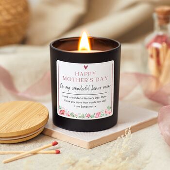 Mothers Day Personalised Candle Gift For Step Mum, Bonus Mum, 5 of 10