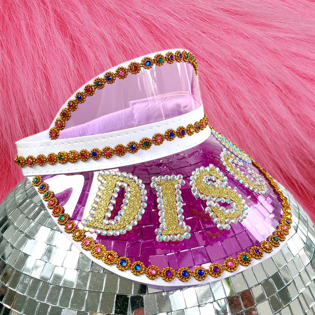 Personalised Disco Visor By Sequin Souls