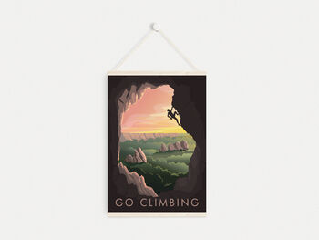 Go Climbing Travel Poster Art Print, 6 of 8