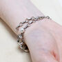 Citrine And Pearl Gemstone Bracelet In Sterling Silver, thumbnail 3 of 3