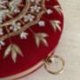 Red Circular Velvet Bangle Clutch Bag, thumbnail 8 of 8