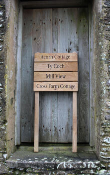 Multiple Direction Oak Sign Post, Up To Four Tier, 4 of 8