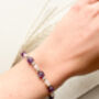 Amethyst And Rose Quartz Crystal Beaded Bracelet, thumbnail 2 of 6