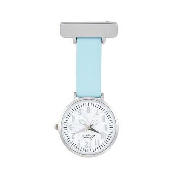 Rose Gold And Grey Leather Nurse Fob Watch, 5 of 6
