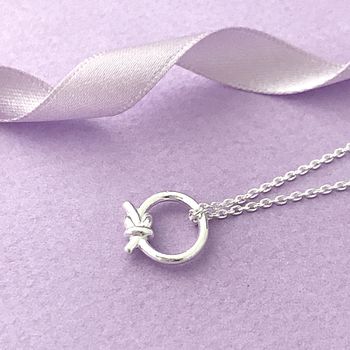 Sterling Silver Knot Of Friendship Necklace, 2 of 4