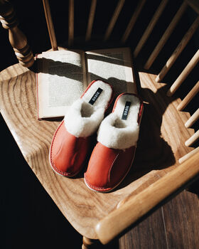 Red Wool Slippers, 2 of 4