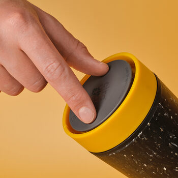 Circular And Co Coffee Cup Made From Paper Cups 12oz Grey And Mustard, 7 of 8