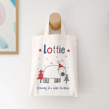 Personalised Natural Christmas Party Bag, 3 of 6