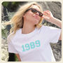 1989 Eras Tour Varsity T Shirt, thumbnail 2 of 5