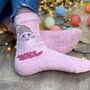 Personalised Pink Santa Slipper Socks, thumbnail 1 of 2