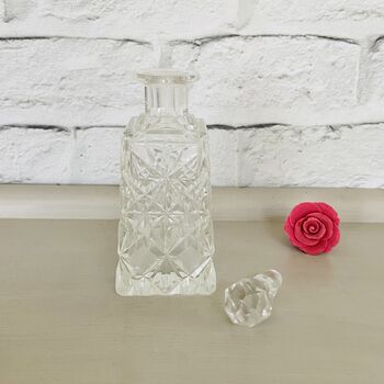 Vintage Decorative Cut Glass Crystal Perfume Bottle ~ 32, 3 of 7
