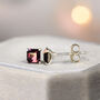 Purple Square Stud Earrings In Sterling Silver, thumbnail 9 of 11