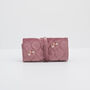 Embroidered Bee Jewellery Roll In Rose Pink, thumbnail 7 of 7