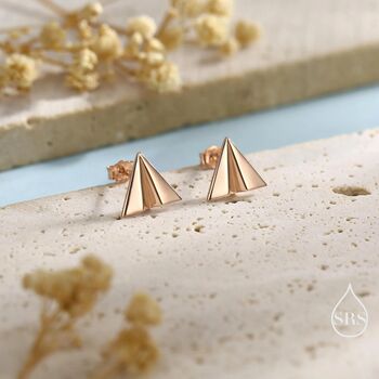 Sterling Silver Paper Plane Stud Earrings, 4 of 12