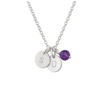 Dainty Sterling Silver Initials Necklace, 5 of 8
