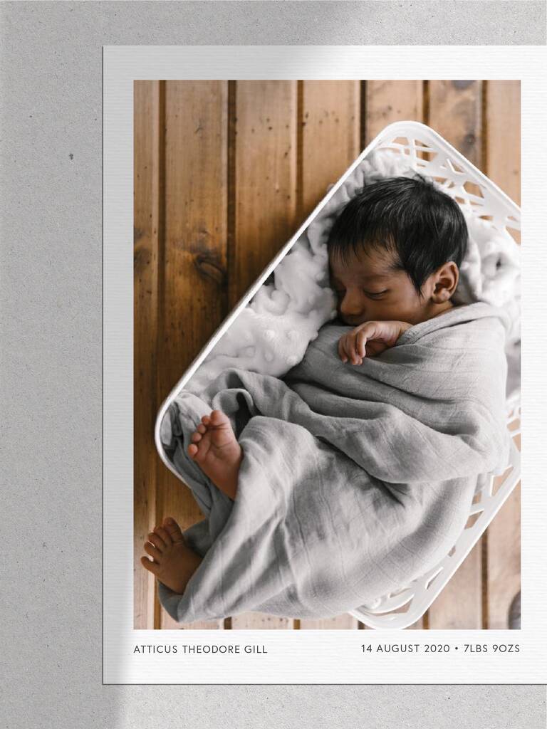 Image of 20 Happy Baby Photo Birth Announcement Thank You Cards