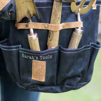 Personalised Denim Garden Holdall Tool Bag, 5 of 7
