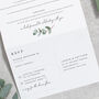 Eucalyptus Greenery Wedding Invitation Concertina, thumbnail 4 of 8