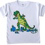 Colour In Childrens Dinosaur T Shirt, thumbnail 2 of 9
