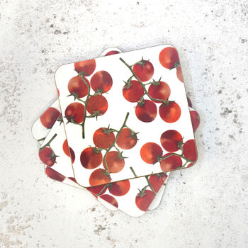 Tomato Coaster Set | Illustrated Coasters Gift Set | British Made, 3 of 4
