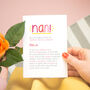 Personalised Nanny Definition Card, thumbnail 3 of 9