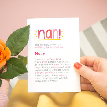 Personalised Nanny Definition Card, 3 of 9