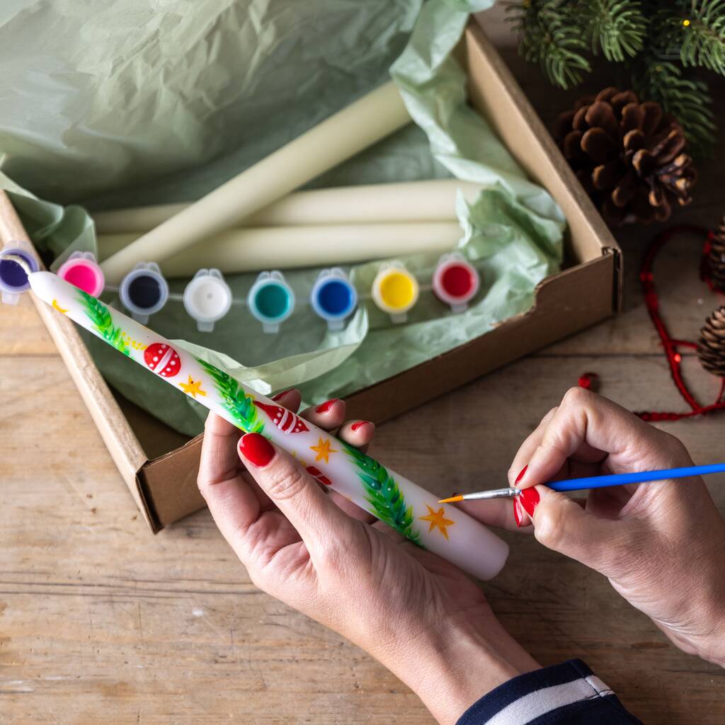 Decorate Your Own Festive Candles Kit, 1 of 2