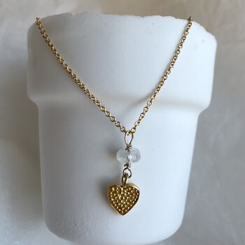 Dotty Heart And Moonstone Necklace, 4 of 8